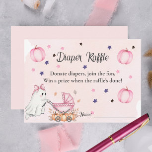 Ein kleines Boo kommt bald Diaper-Raffel-Ticket Begleitkarte