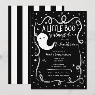 Ein kleines Boo kommt bald Halloween-Baby-Party Einladung