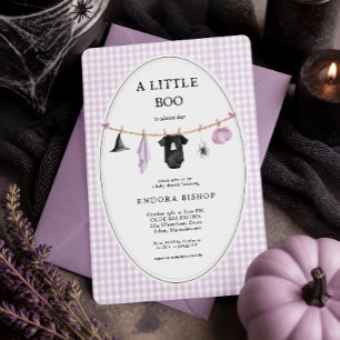 Ein kleines Boo kommt bald Halloween-Baby-Party Einladung