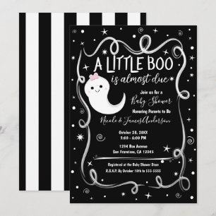 Ein kleines Boo kommt bald Halloween-Baby-Party Einladung