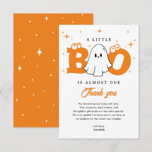 Ein kleines Boo Niedlich Ghost Halloween Kinderdus Dankeskarte