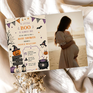 Ein kleines Boo süßes Gespenst Baby Shower Foto Einladung