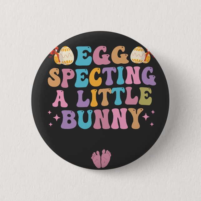 Ein kleines Bunny Oaster Pregnancy Geschenk Button (Vorderseite)