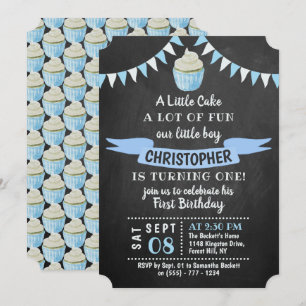 Ein kleines Chalkboard zum 1. Geburtstag Einladung