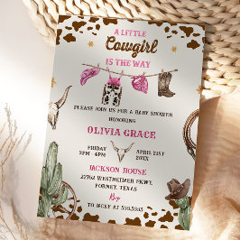 Ein kleines Cowboy Western Girl Baby Dusche Party Einladung
