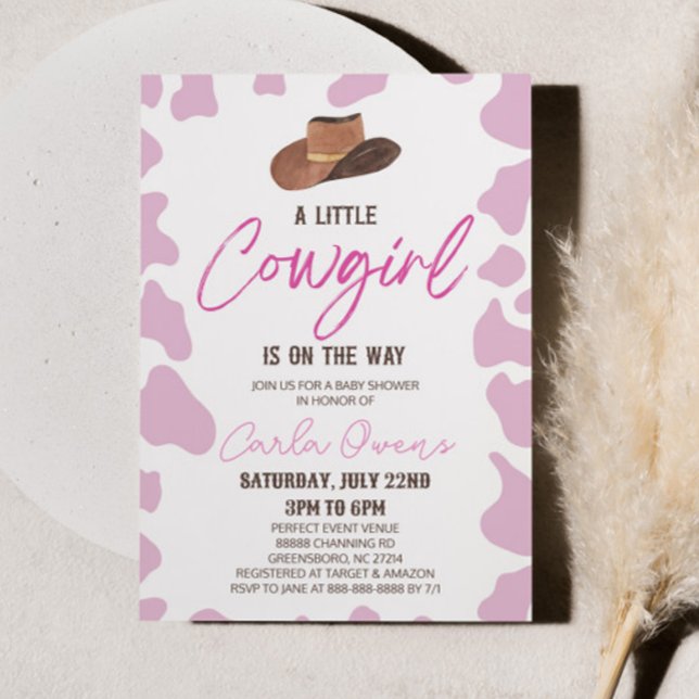 Ein kleines Cowgirl ist unterwegs! Rodeo Baby Show Einladung (Von Creator hochgeladen)