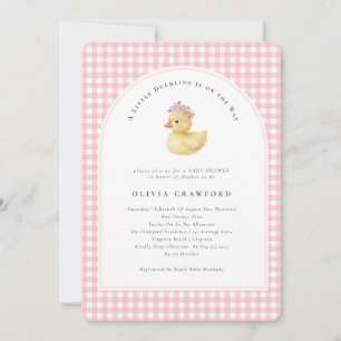 Ein kleines Duckling ist auf dem Weg Duck Baby Sho Einladung