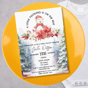 Ein kleines Duckling ist auf dem Weg zu Weihnachte Einladung