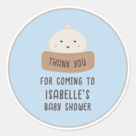 Ein kleines Dumpling ist unterwegs danke Runder Aufkleber