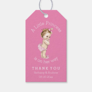 Ein kleines Duschen-Rosa Prinzessin-Baby Geschenkanhänger
