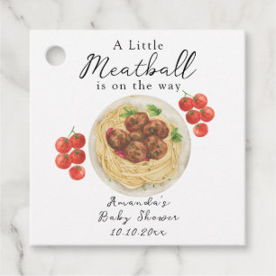 Ein kleines Fleischbällchen ist auf dem Weg Baby S Geschenkanhänger
