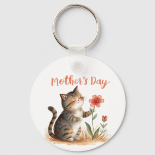 Ein kleines Geschenk von der Katze für Mama Schlüsselanhänger