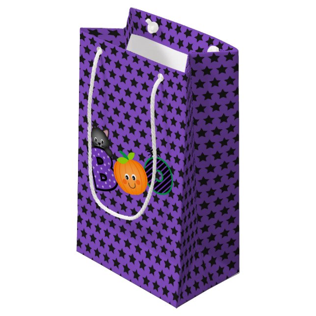 Ein kleines Geschenktasche für ein Boot Halloween Kleine Geschenktüte (Vorderseite Schrägansicht)