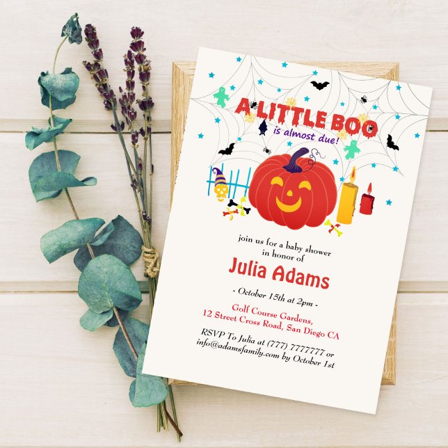 Ein kleines Halloween-Babybodenduschen Einladung (Von Creator hochgeladen)