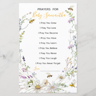 Ein kleines Honey Bee Wildblume Gebete für Baby