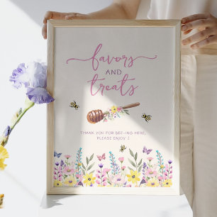 Ein kleines Honig-Baby-Shower-Favors- und -Leckere Poster