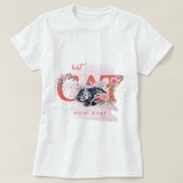 Ein kleines Kätzchen ist von Blume umgeben T-Shirt