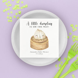 Ein kleines Knödel ist auf dem Weg Babydusche Serviette