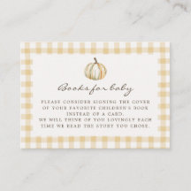 Ein kleines Kürbis-Gingham-Buch für Baby