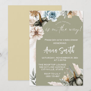 ein kleines Kürbisbaby-Duschbad Einladung