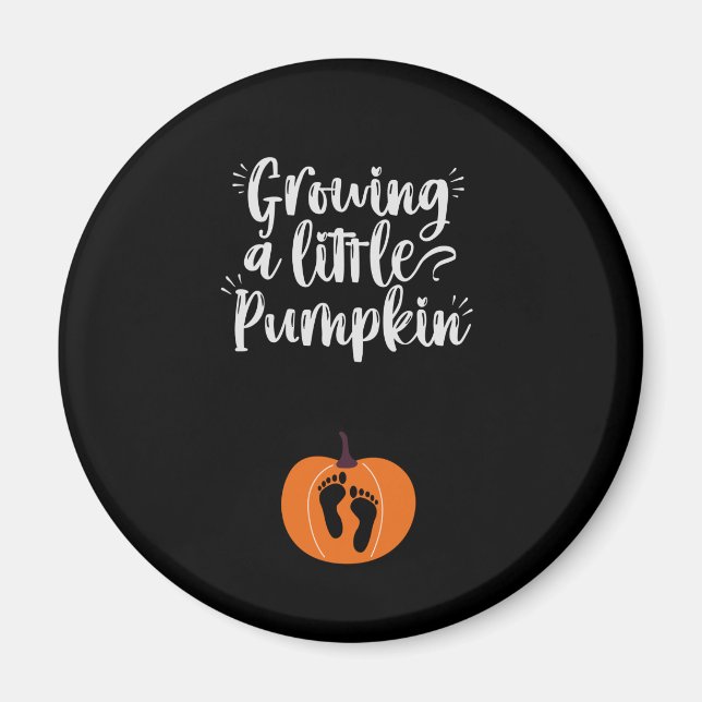 Ein kleines Kürbisschwangerschaft Halloween-Baby w Magnet (Vorne)