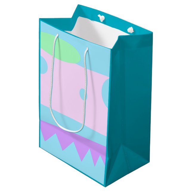 Ein kleines Monster - Geschenktasche Mittlere Geschenktüte (Vorderseite Schrägansicht)