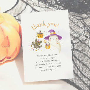 Ein kleines, Niedliches Halloween, Dankeschön Kart Dankeskarte