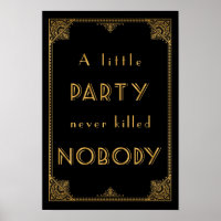 ein kleines Party-Gatsby inspiriert Hochzeitszeich