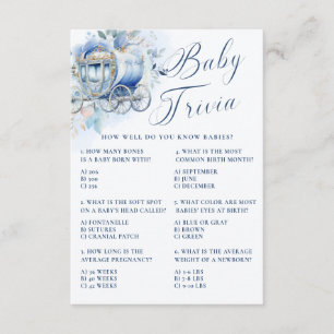 Ein kleines Prince Royal Blue Duwer Baby Trivia Begleitkarte