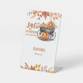 Ein kleines Pumkin Halloween-Herbstdusche Sockelschild