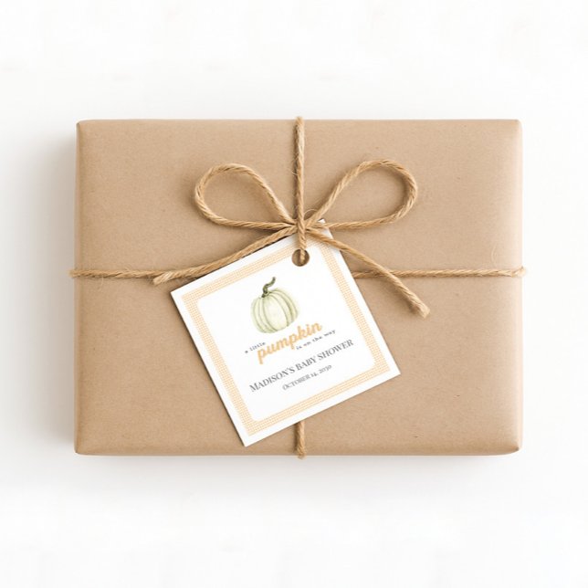 Ein kleines Pumpkin Baby Dusche Gefallen Tag Geschenkanhänger (Von Creator hochgeladen)