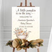 Ein kleines Pumpkin Boho Babydusche Willkommen