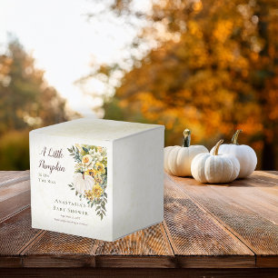 Ein kleines Pumpkin ernährt Gold Floral Baby Dusch Geschenkschachtel