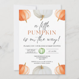 Ein kleines Pumpkin Fall Baby Duschgeschlecht neut Einladung