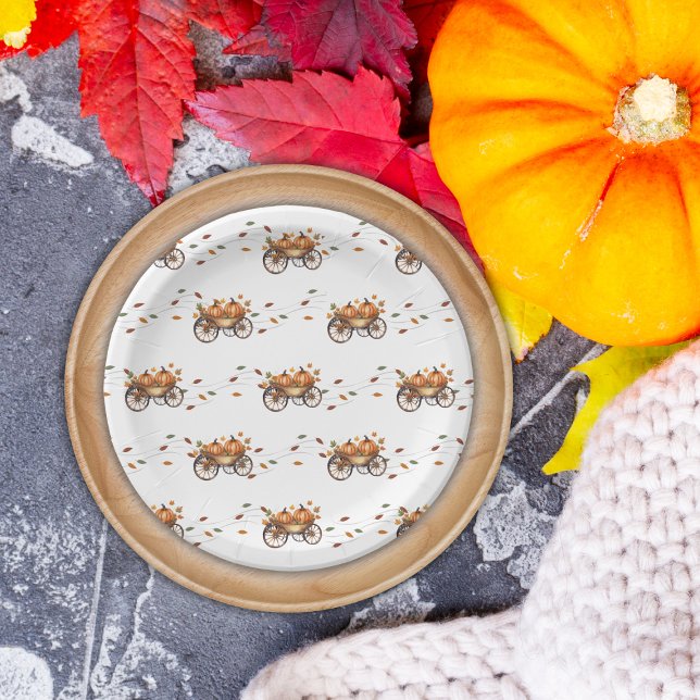 Ein kleines Pumpkin Fall Baby Duschgeschlecht neut Pappteller (Von Creator hochgeladen)