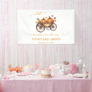 Ein kleines Pumpkin Fall Babydusche Geschlecht Neu Banner
