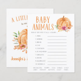 Ein kleines Pumpkin Floral Baby Animals Shower Gam
