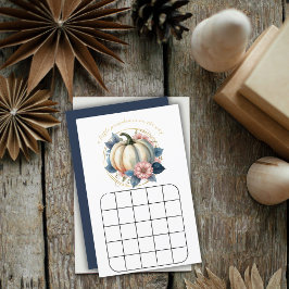 Ein kleines Pumpkin Herbst Floral Bingo Spiel