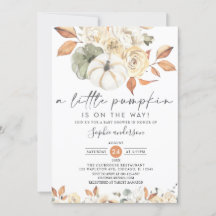 Ein kleines Pumpkin Herbst Floral Fall Baby Dusche
