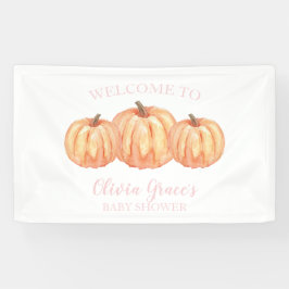 Ein kleines Pumpkin Pink Baby Dusche Begrüßungsban Banner