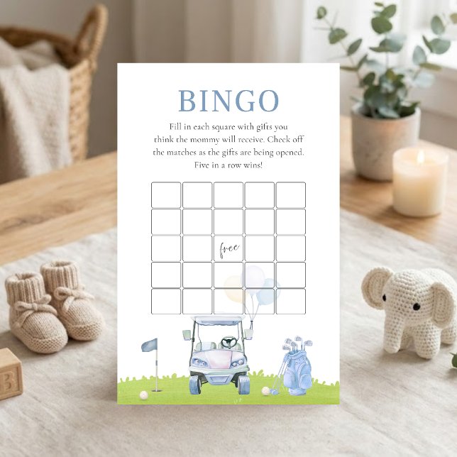 Ein kleines Putter-Golf-Dusch-Bingo-Spiel (Golf Baby Shower Bingo Game)
