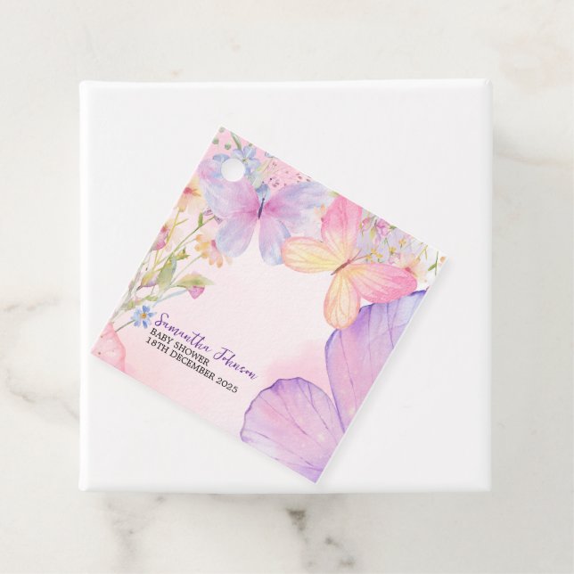 Ein kleines Schmetterling pastellfarben whimsical  Geschenkanhänger (Beispiel)