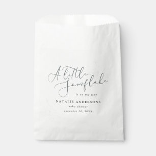 Ein kleines Schneeflocken-Gastgeschenk mit Baby-Du Geschenktütchen