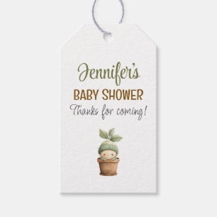 Ein kleines Spross-Baby Shower Geschenk-Tag Geschenkanhänger