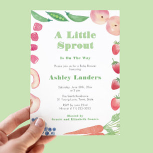 Ein kleines Sprout Bauer Market Baby Dusche Einladung