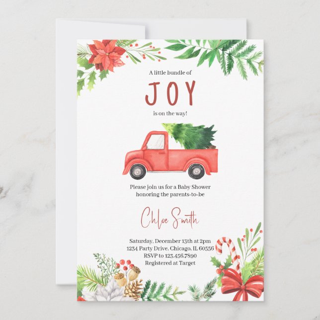 Ein kleines Stück Joy Baby Dusche Einladung (Vorderseite)
