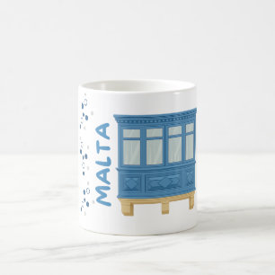 Ein kleines Stück Malta Maltesische Balcony-Tass Kaffeetasse