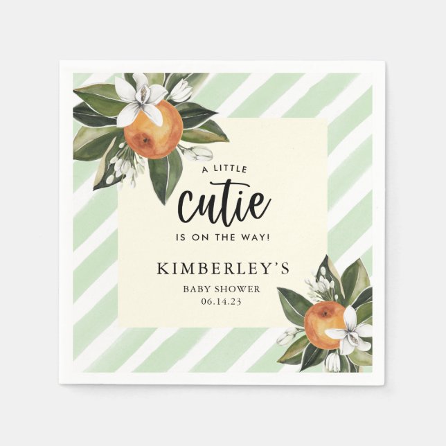 Ein kleines Süsse Clementine BABY Duschpapier Serviette (Vorderseite)