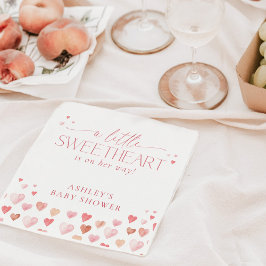 Ein kleines, süßes Baby, Pink Girl Baby Dusche Serviette