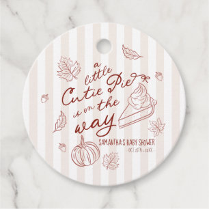 Ein kleines süßes Pie-Herbst-Babyshower-Kürbis Geschenkanhänger